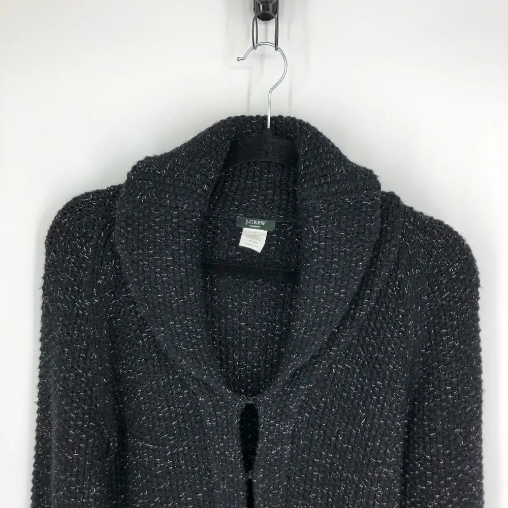 J. CREW Handknit Wool Chunky‎ Knit Shawl Collar Cardigan